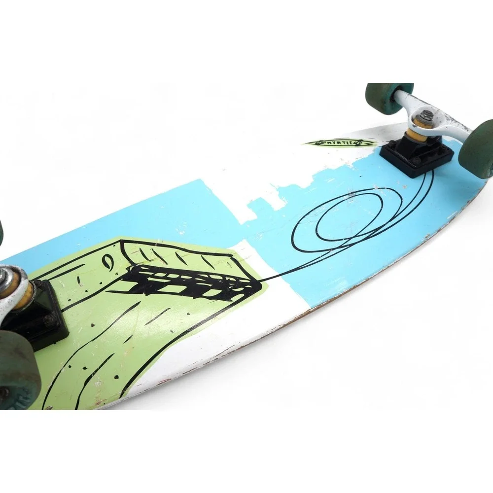 Vtg Myrtle Stuff‎ Russ Pope Skateboard Rare 58mm Complete Rare Longboard Artist